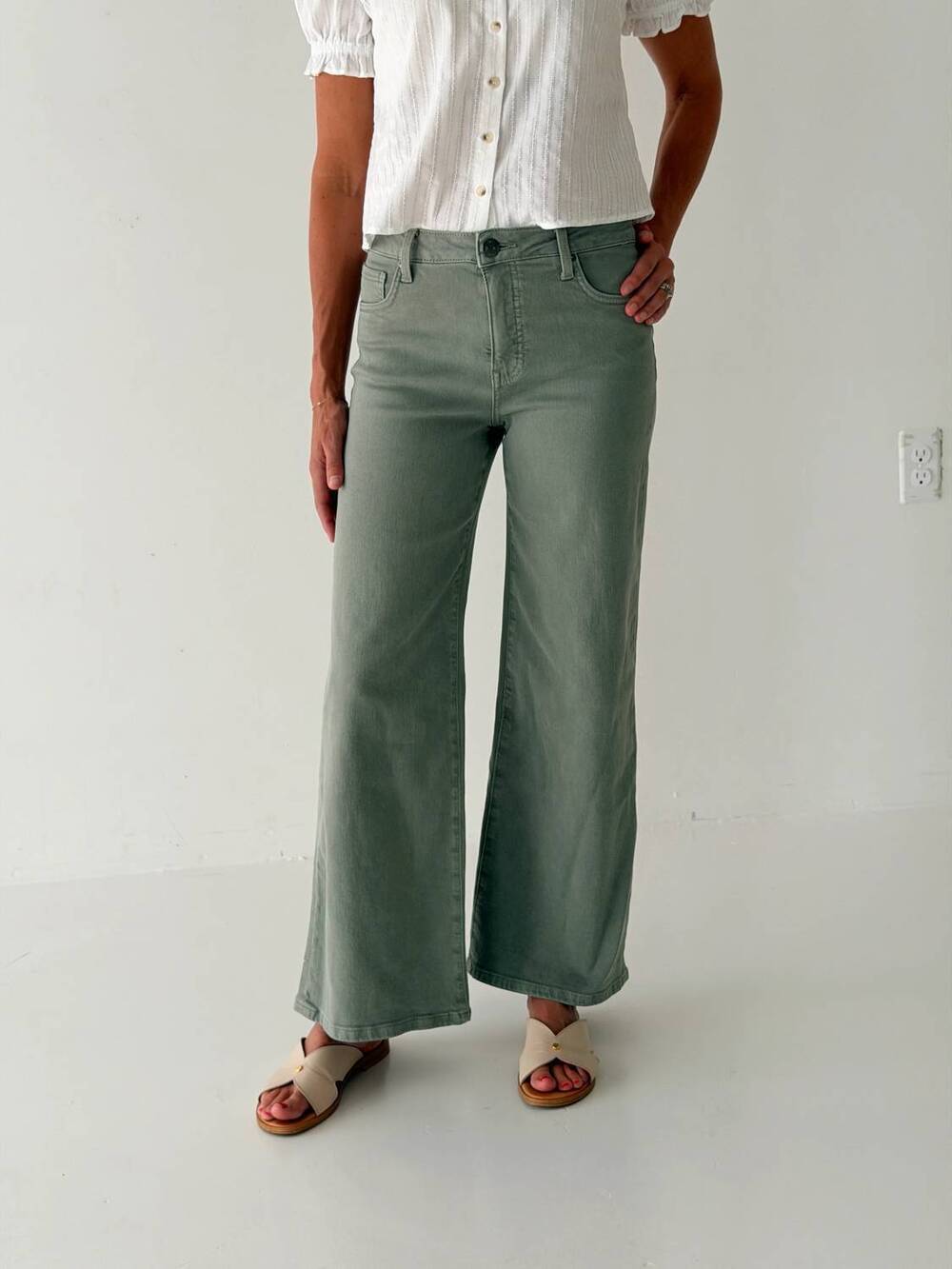 NEW KUT FROM THE KLOTH maya high rise pants in sea star teal
